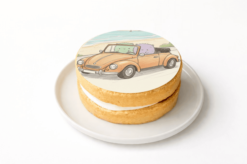 Cartoon Car Cake - Funny Gift UK