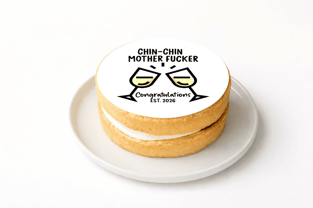 Chin-Chin Mother Fucker Cake - Funny Gift UK