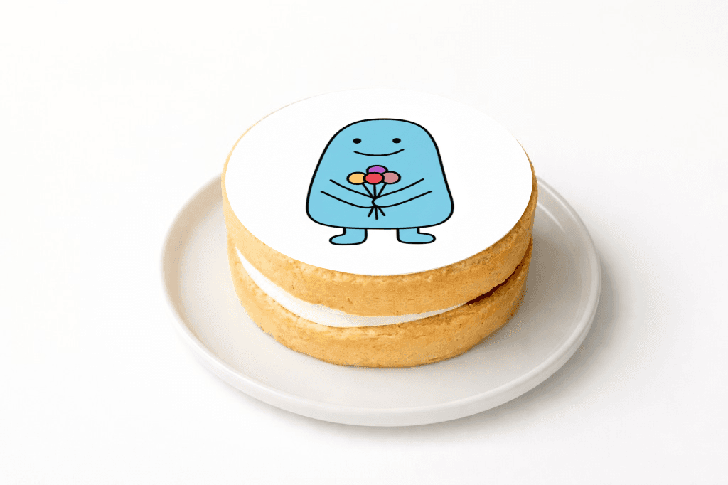 Cute Blue Monster Cake - Funny Gift UK