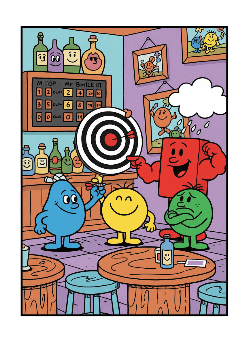 Dart Night Greeting Card