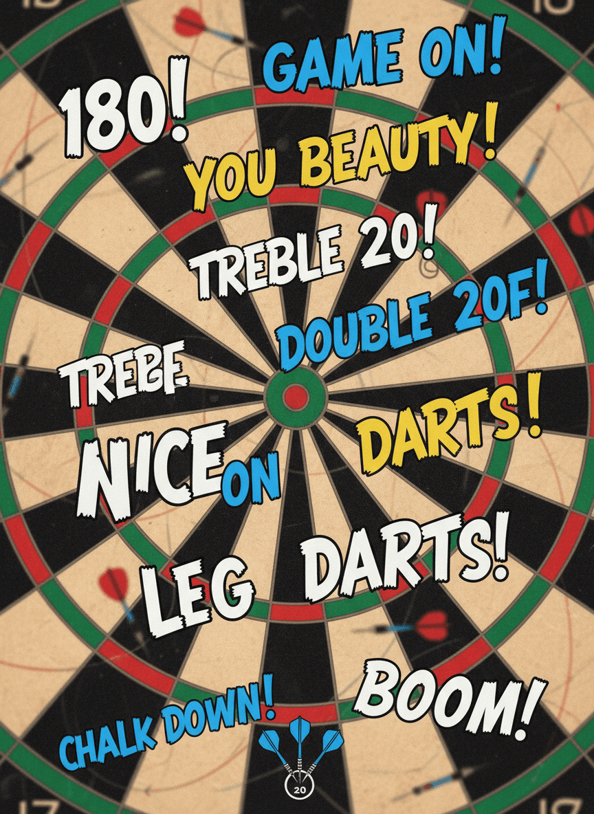 Darts Card for Enthusiasts and Players - Funny Gift UK