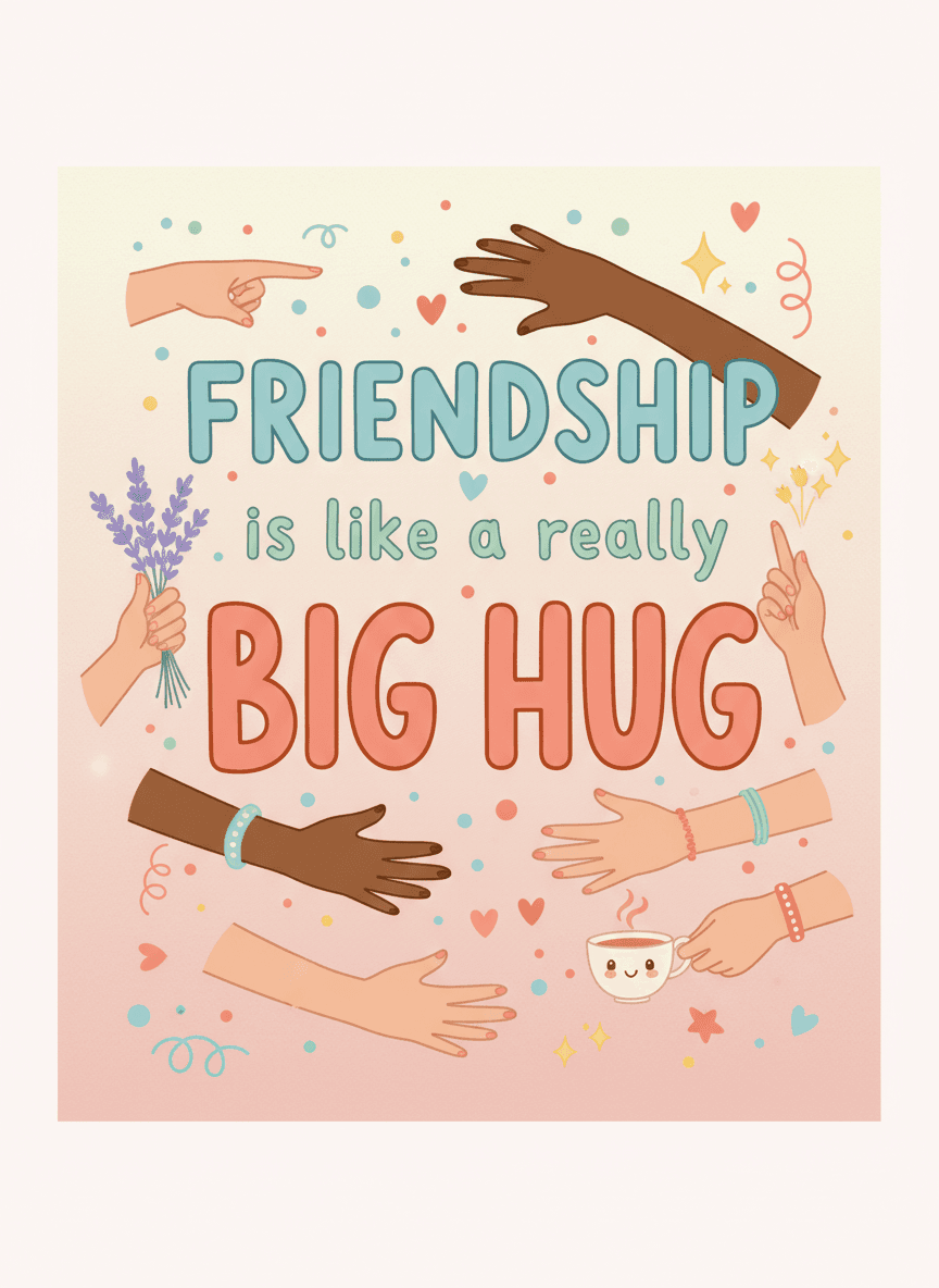 Friendship is Like a Big Hug Card - Funny Gift UK