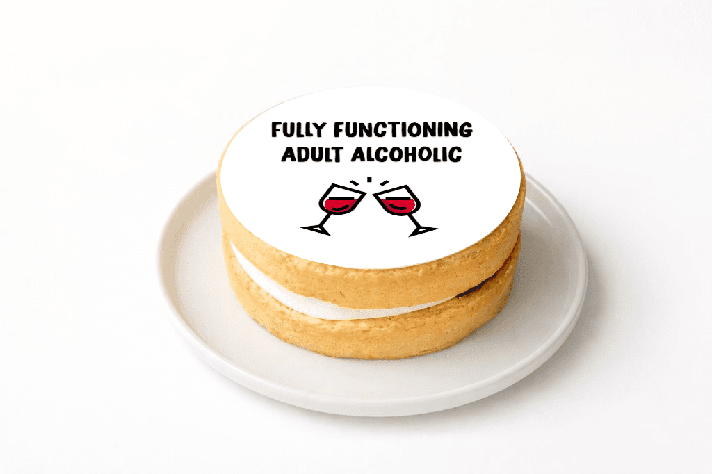 Fully Functioning Adult Alcoholic Cake - Funny Gift UK