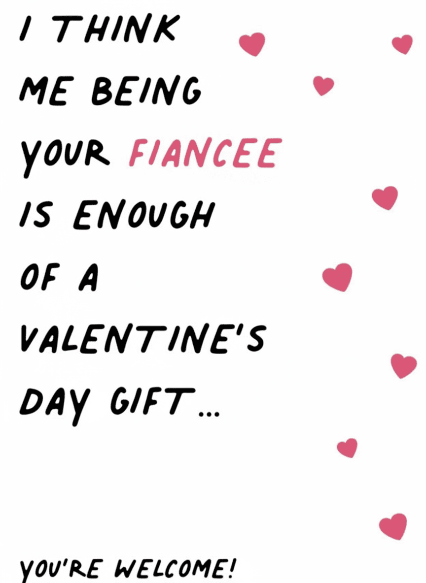 Funny Fiancee Valentine's Day Card