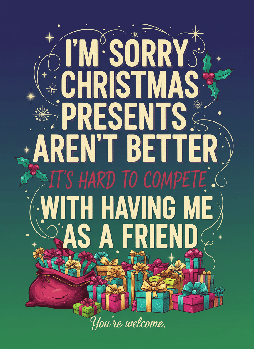 Funny Friend Christmas Gift Card