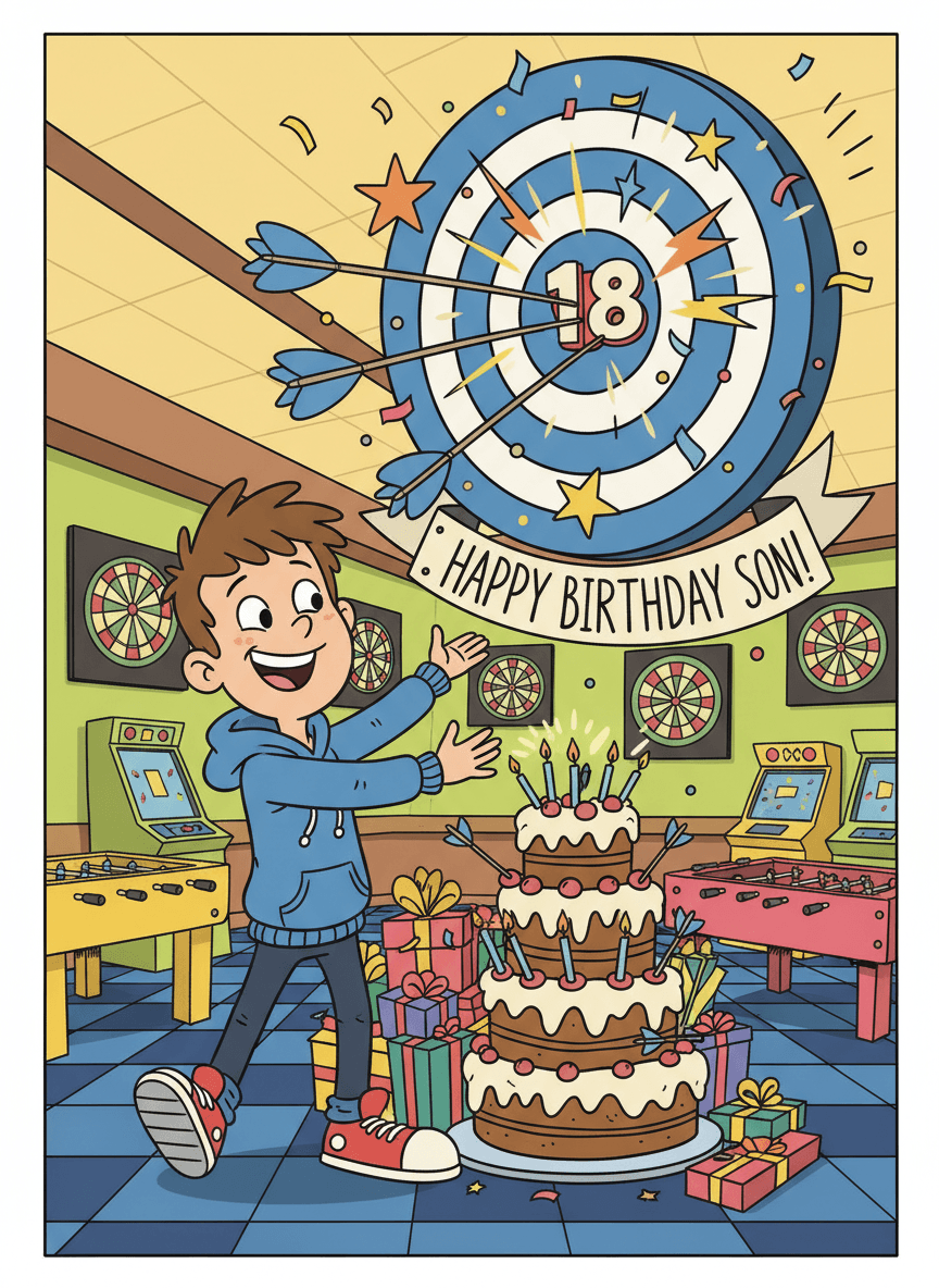 Happy 18th Birthday Son Greeting Card - Funny Gift UK