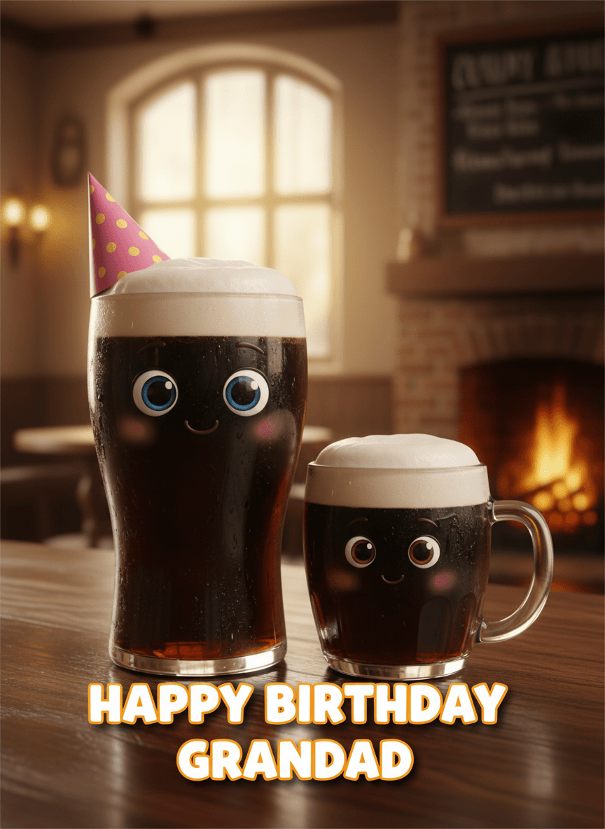 Happy Birthday Grandad Beer Mug Card
