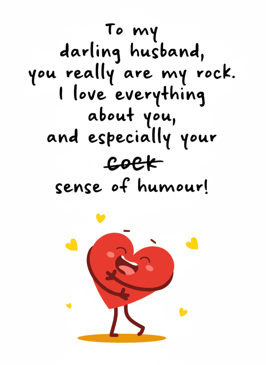 Husband Anniversary Card - You're My Rock - Funny Gift UK