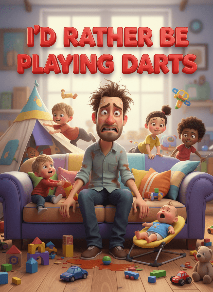 I'd Rather Be Playing Darts Father's Day Card