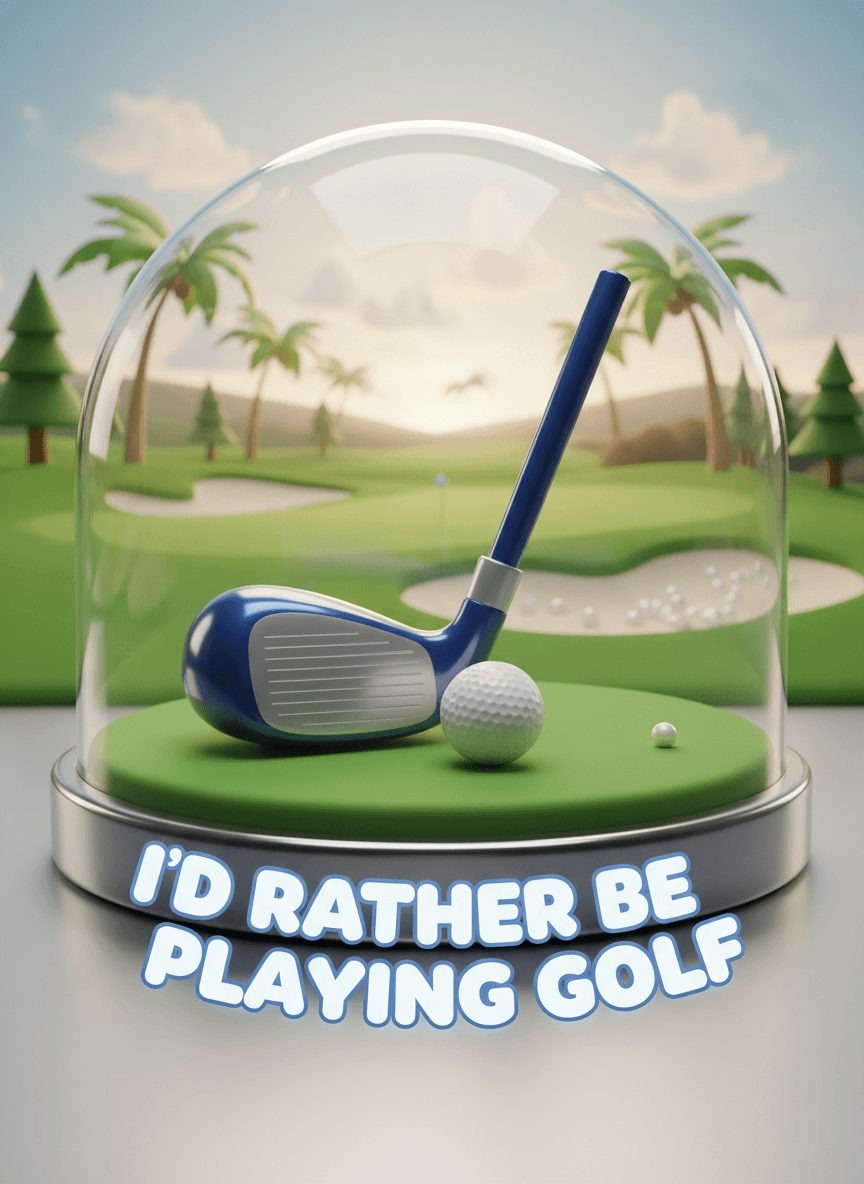 I'd Rather Be Playing Golf Card - Funny Gift UK