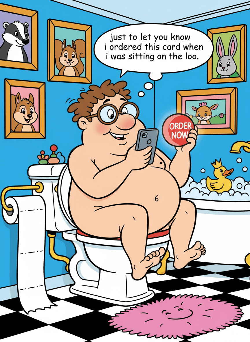 Loo Ordering Funny Greeting Card