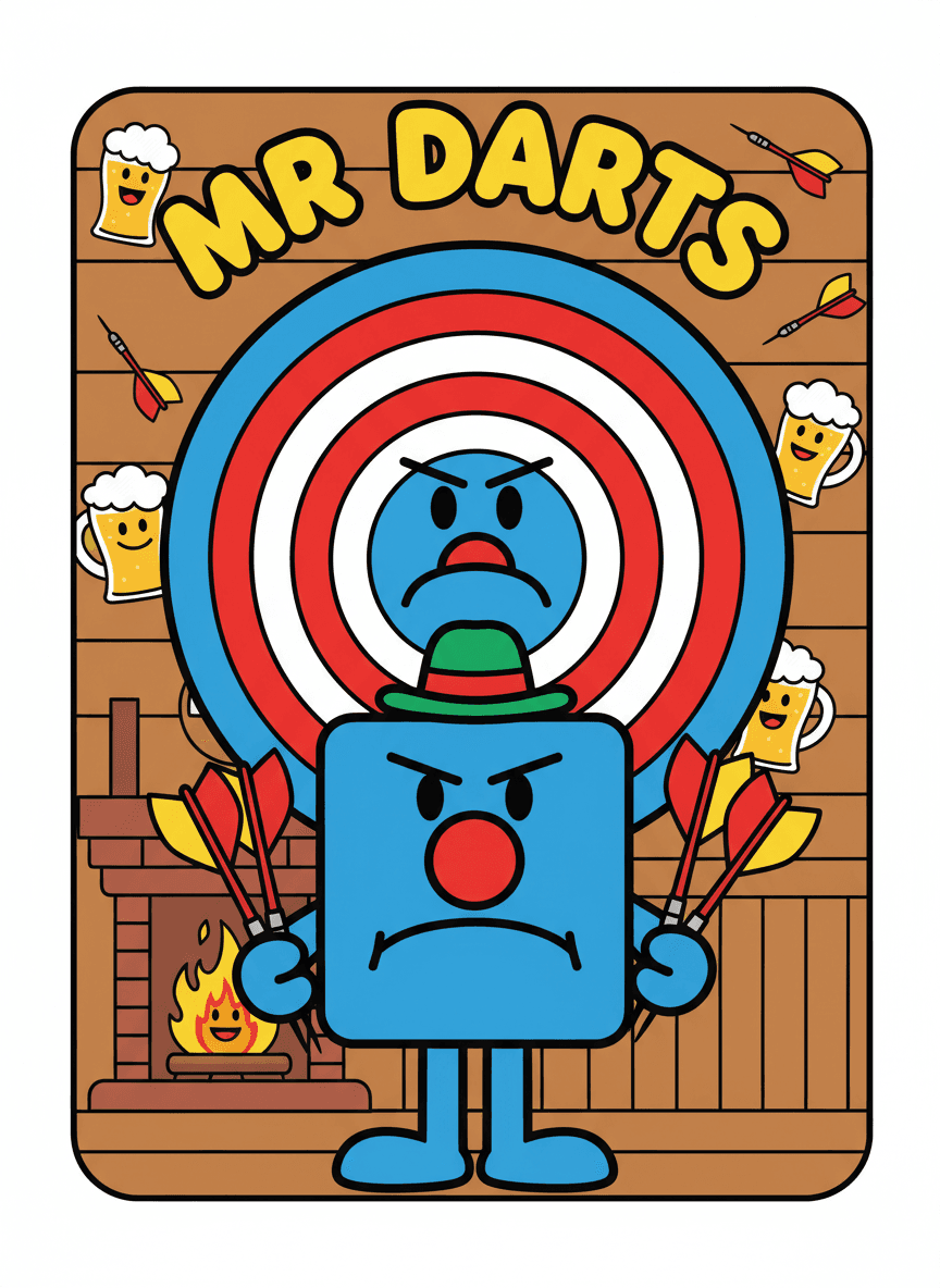 Mr. Darts Birthday Card - Funny Gift UK