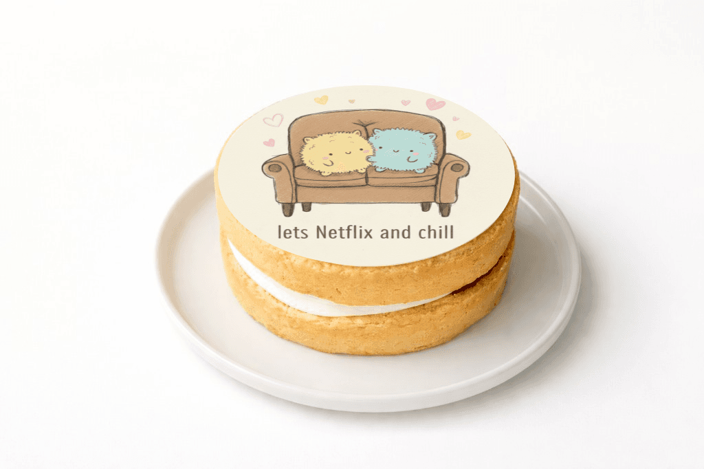 Netflix and Chill Cake - Funny Gift UK