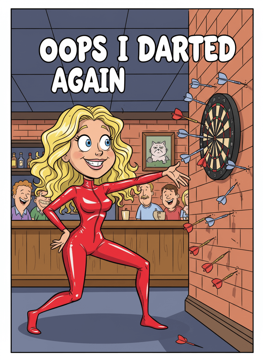 Oops I Darted Again Card