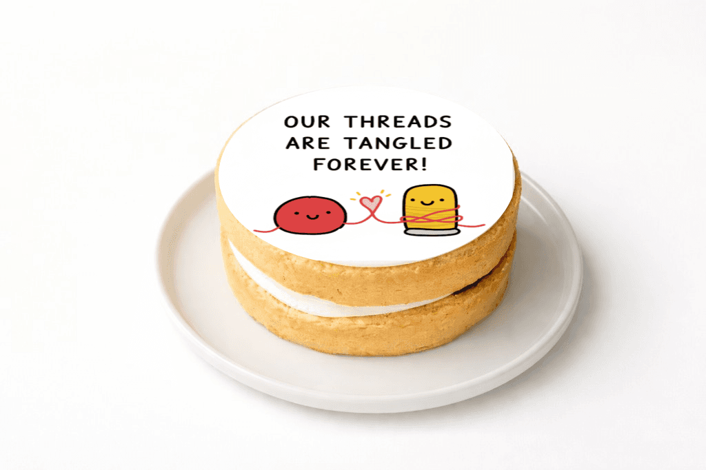 Our Threads Tangled Forever Cake - Funny Gift UK