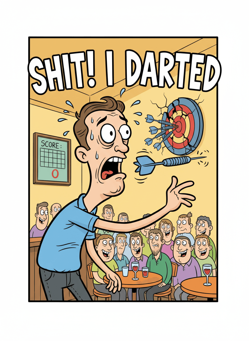 Shit! I Darted Greeting Card