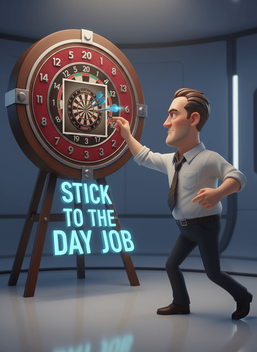 Stick to the Day Job Greeting Card - Funny Gift UK