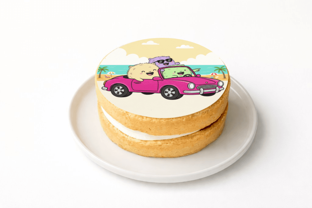 Summer Roadtrip Edible Cake - Funny Gift UK