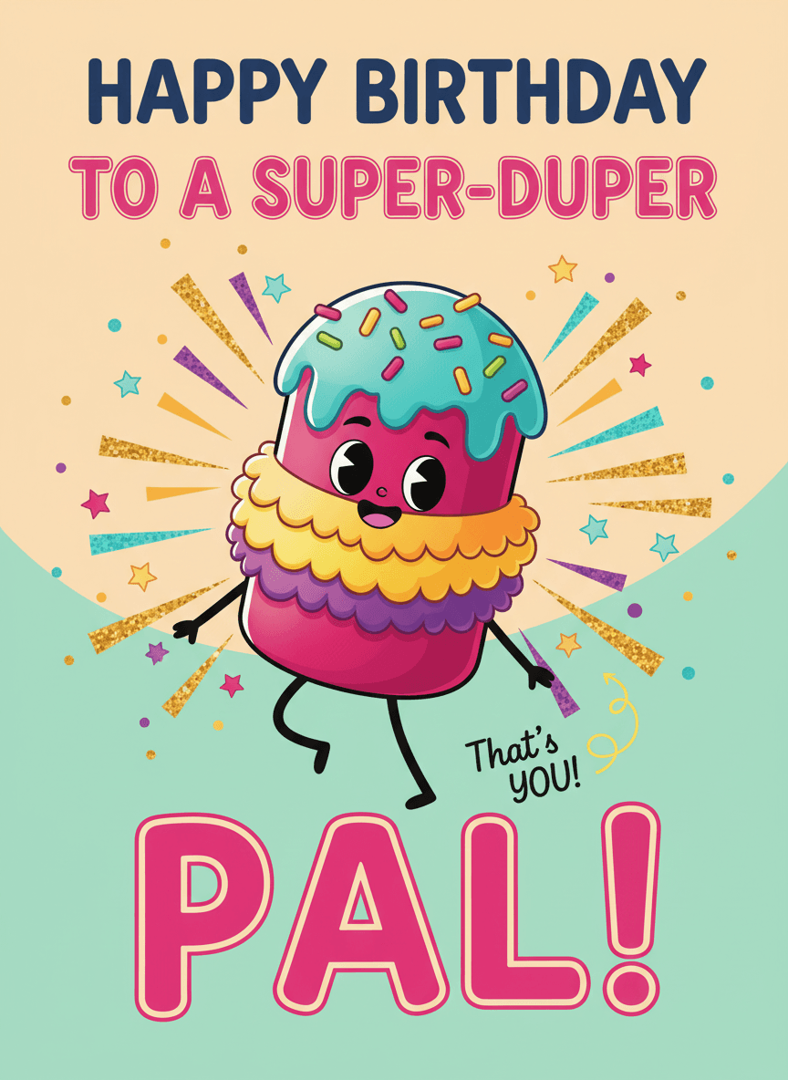 Super-Duper Pal Birthday Card