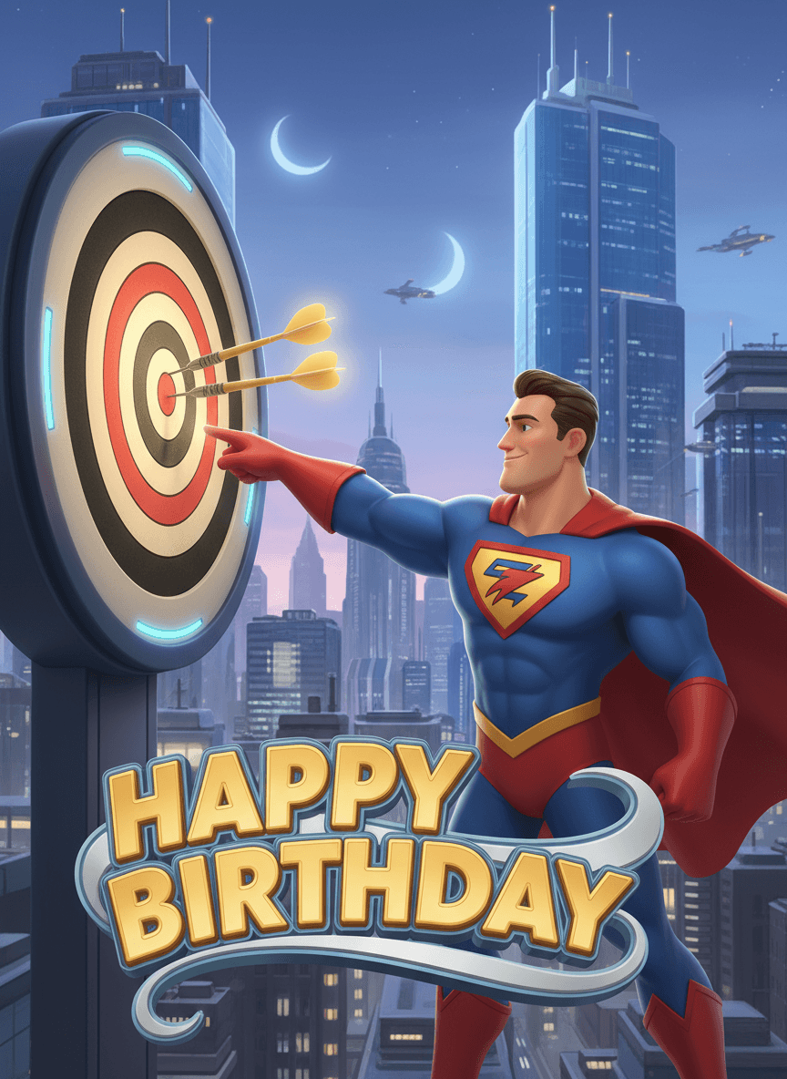 Superhero Birthday Greeting Card - Funny Gift UK