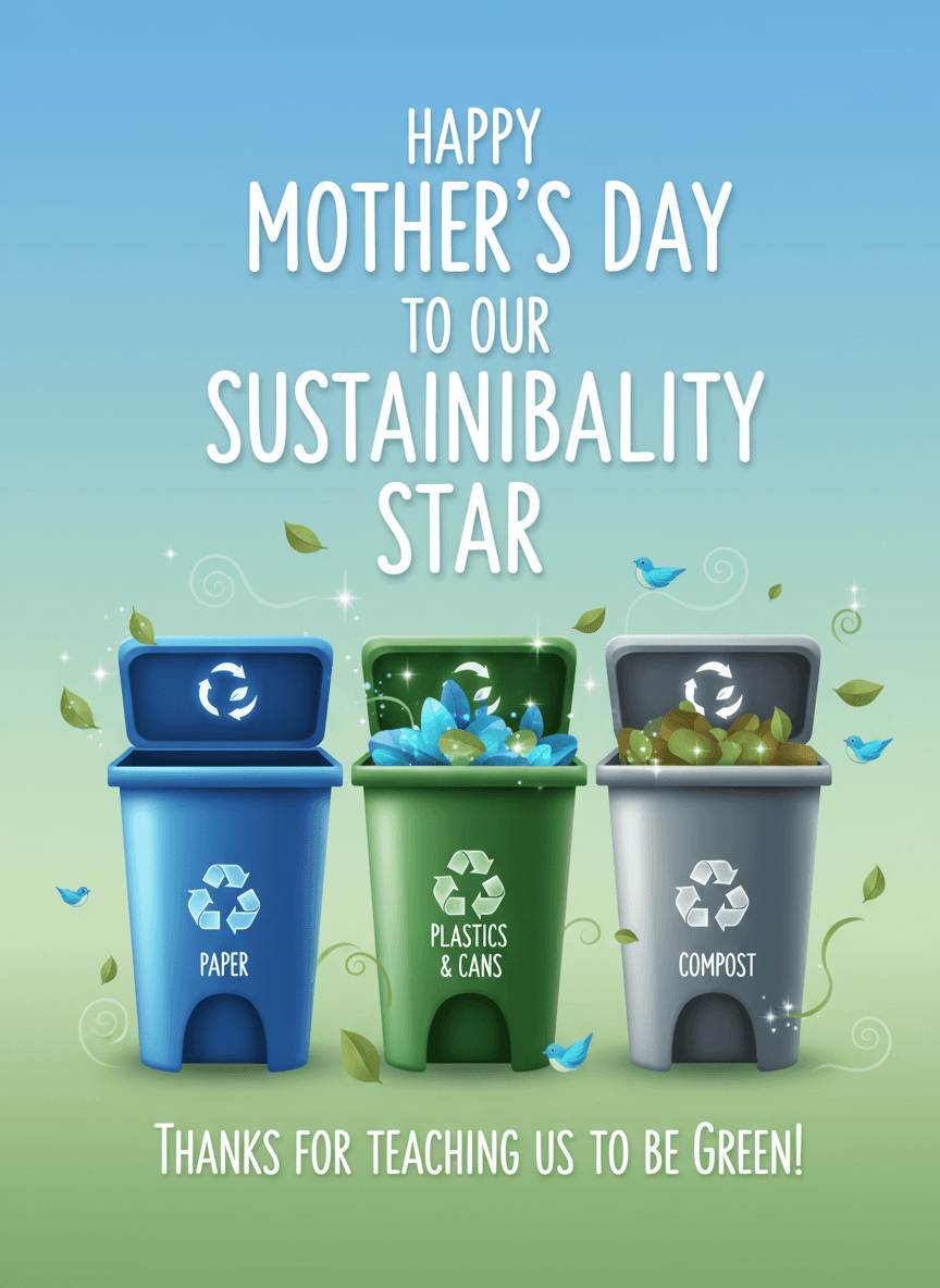 Sustainability Star Mother's Day Card - Funny Gift UK