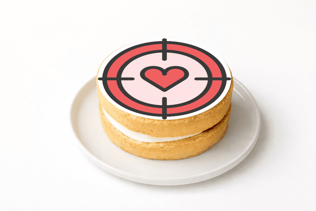 Target Heart Cake Topper - Funny Gift UK
