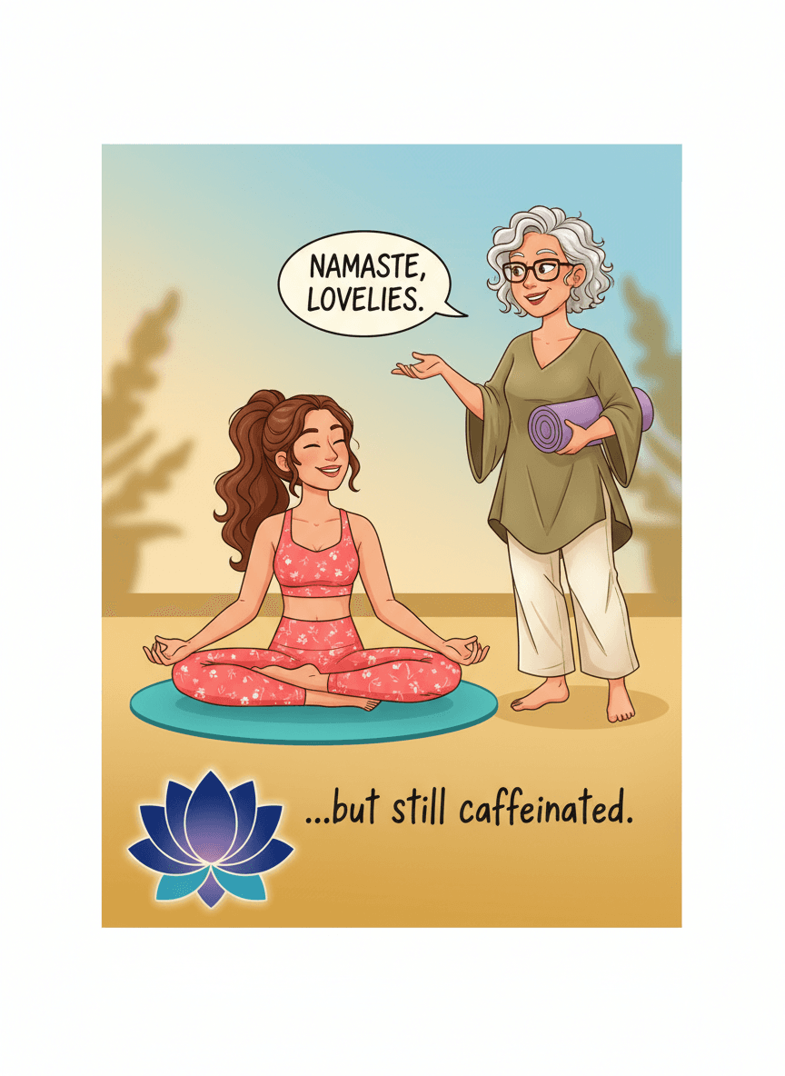 Yoga Greeting Card - Namaste, Lovelies - Funny Gift UK