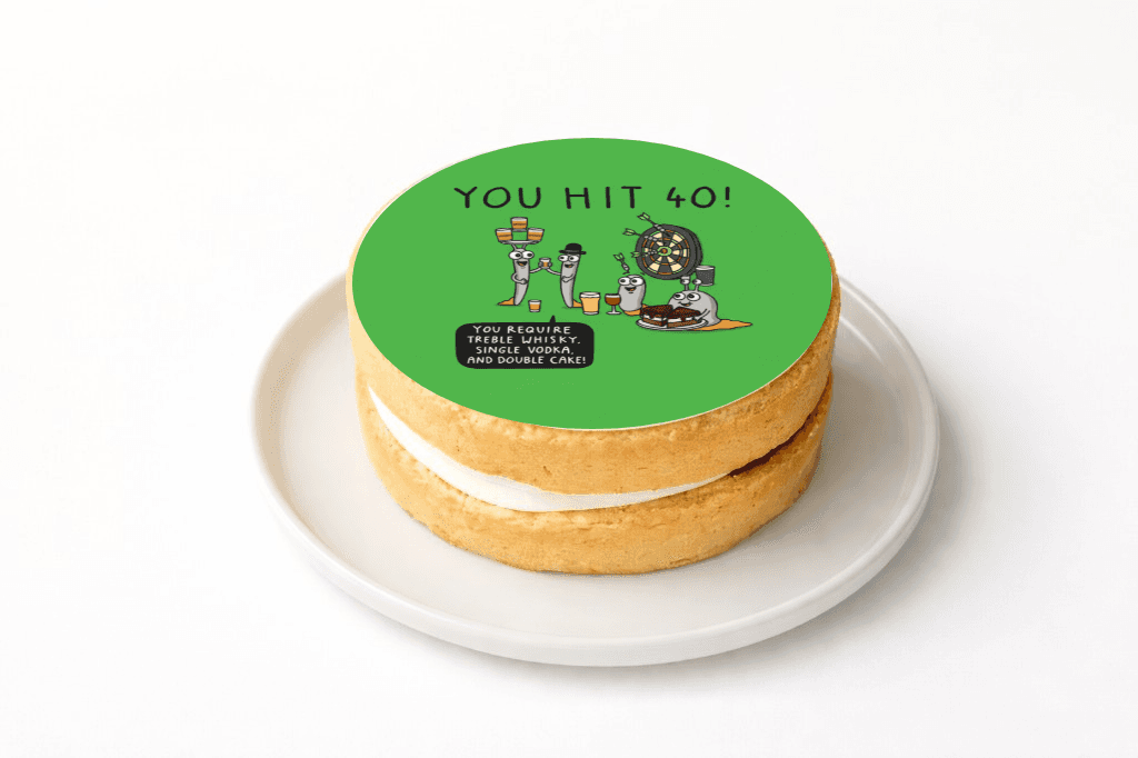 You Hit 40! Cake - Funny Gift UK