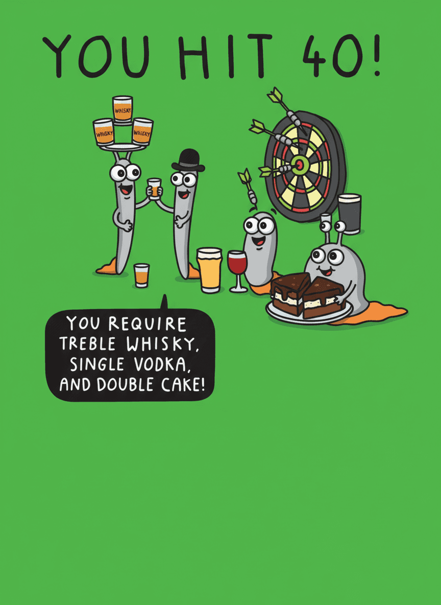 You Hit 40! Funny 40th Birthday Card - Funny Gift UK