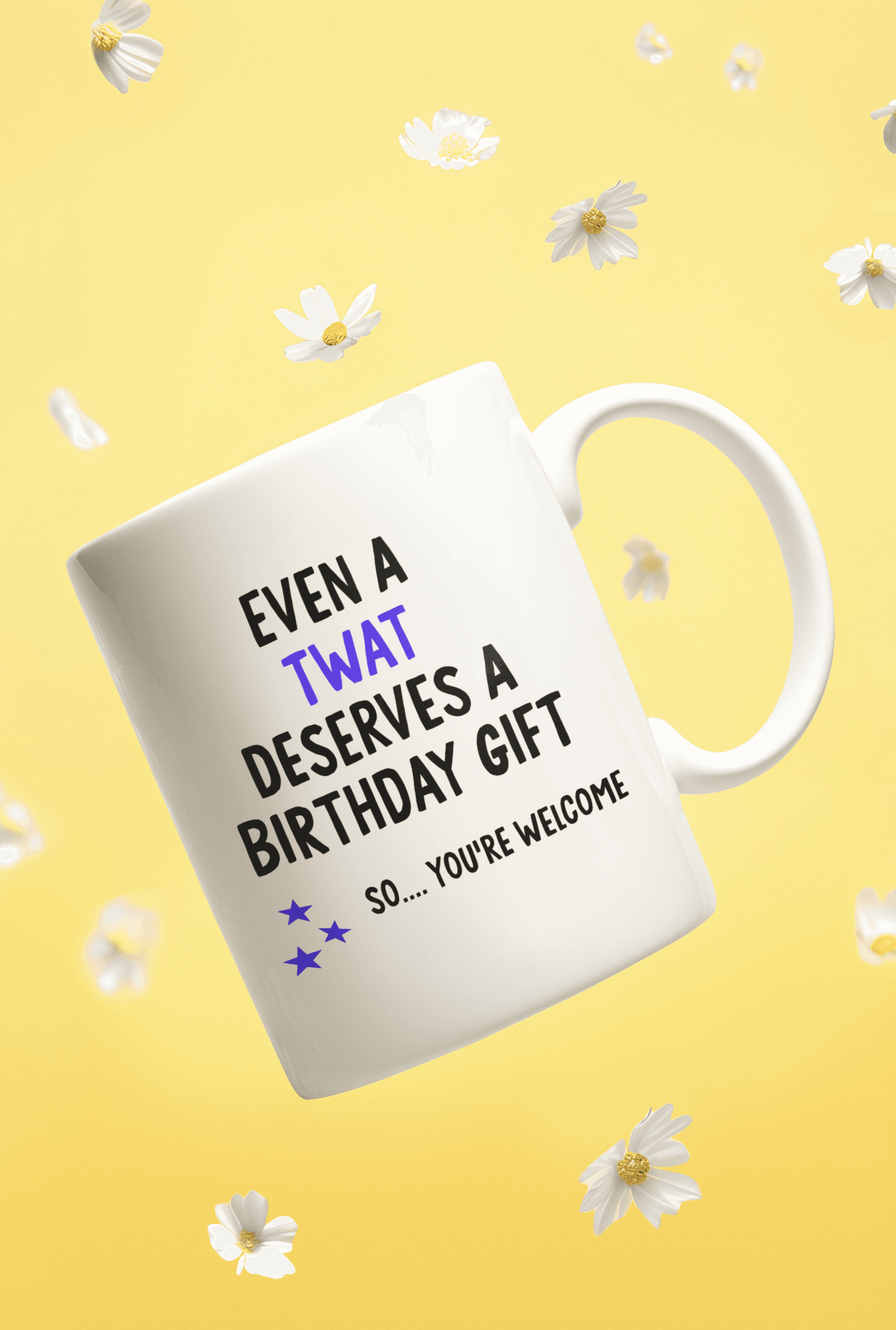 You're Welcome Twat Birthday Mug - Funny Gift UK