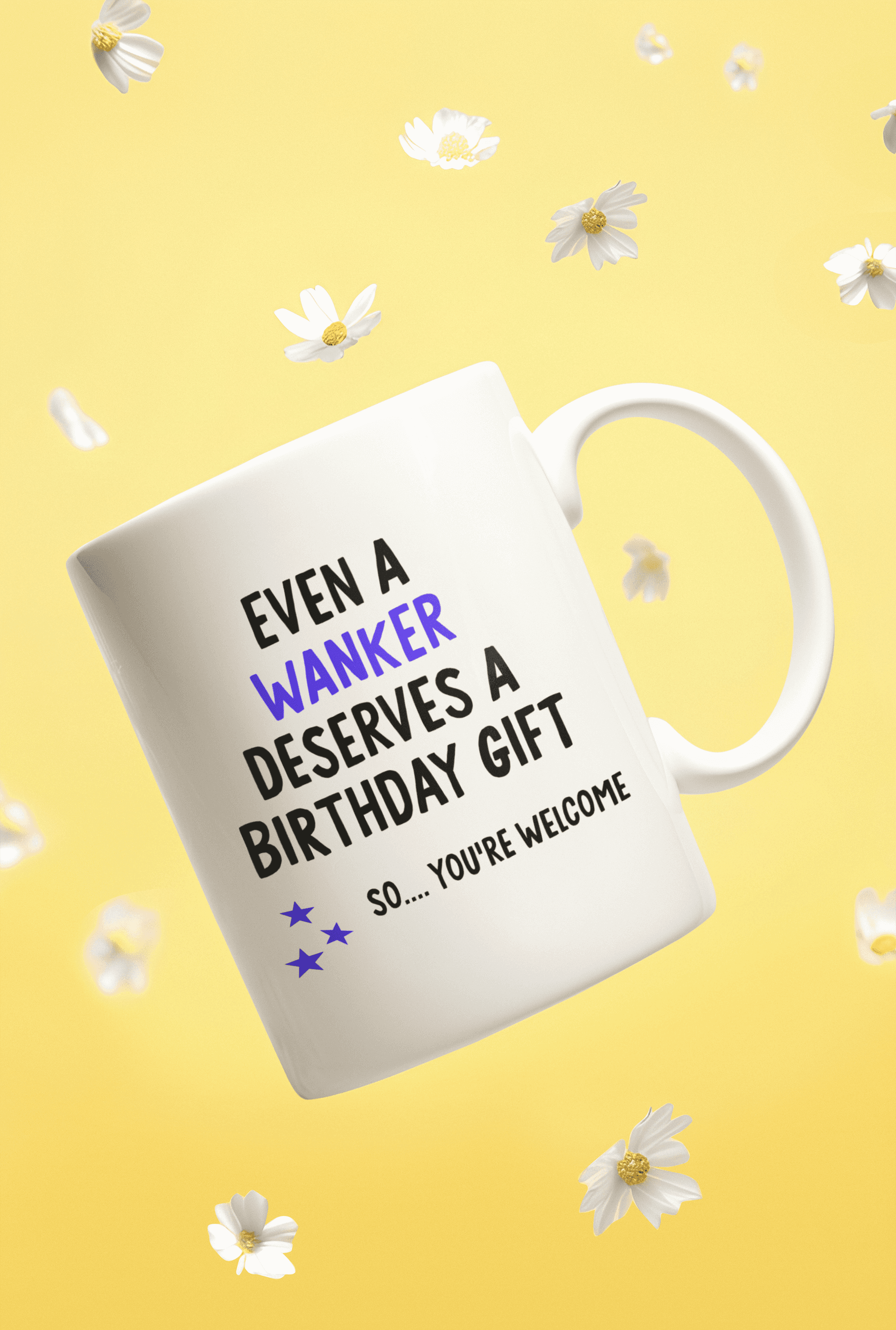 You're Welcome Wanker Birthday Mug - Funny Gift UK